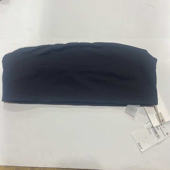 GOOD AMERICAN Black Tube Top Bikini SZ 3 (L) NWT - Picture 2 of 5